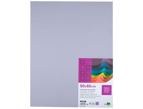 Cartolina liderpapel 50x65 cm 180 gr lilas pack de 25 unidades , Liderpapel , 79452 , 8423473794528